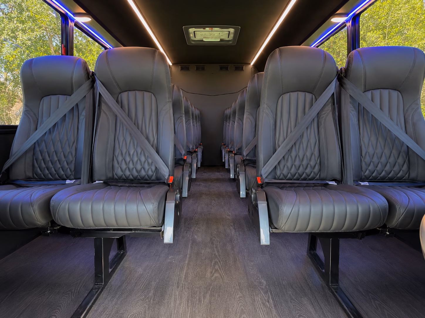 rochester hills 20 passenger minibus inside