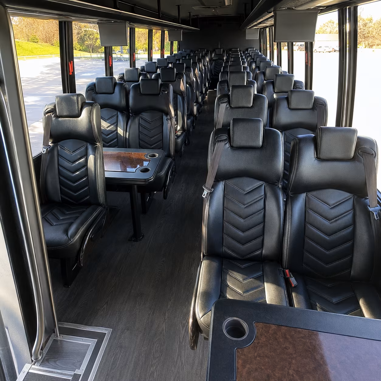 rochester hills 25 passenger minibus inside
