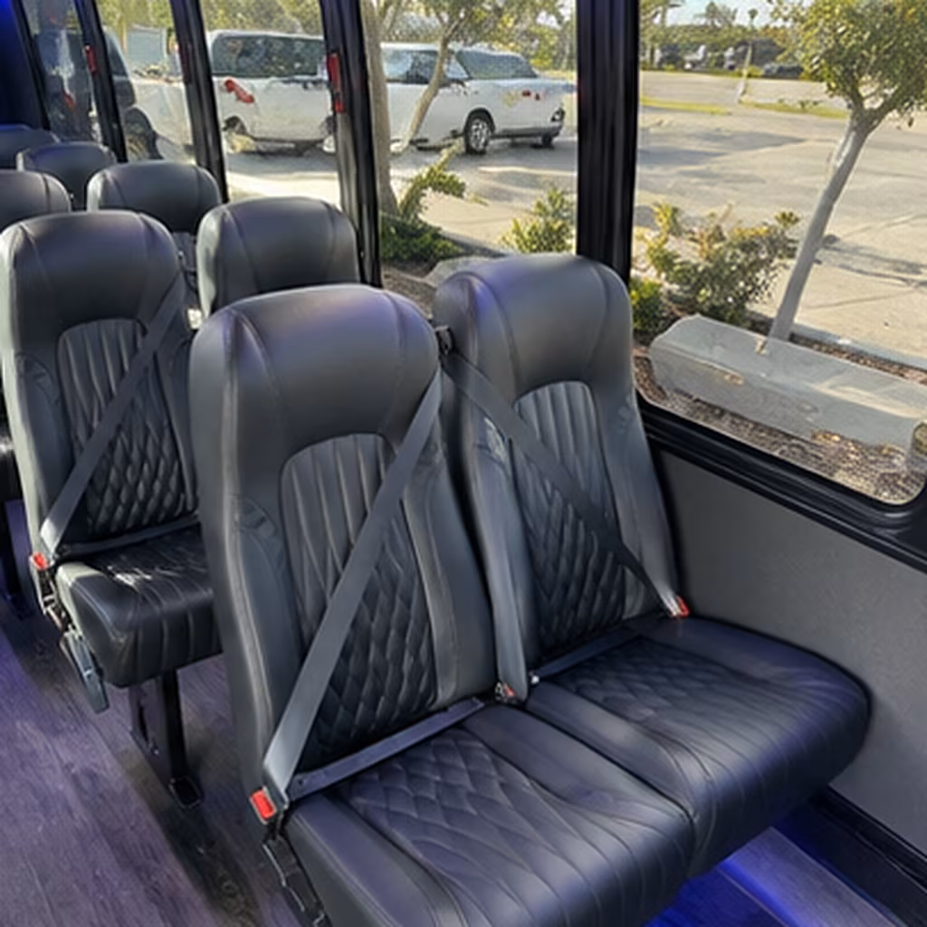 rochester hills 25 passenger minibus interior