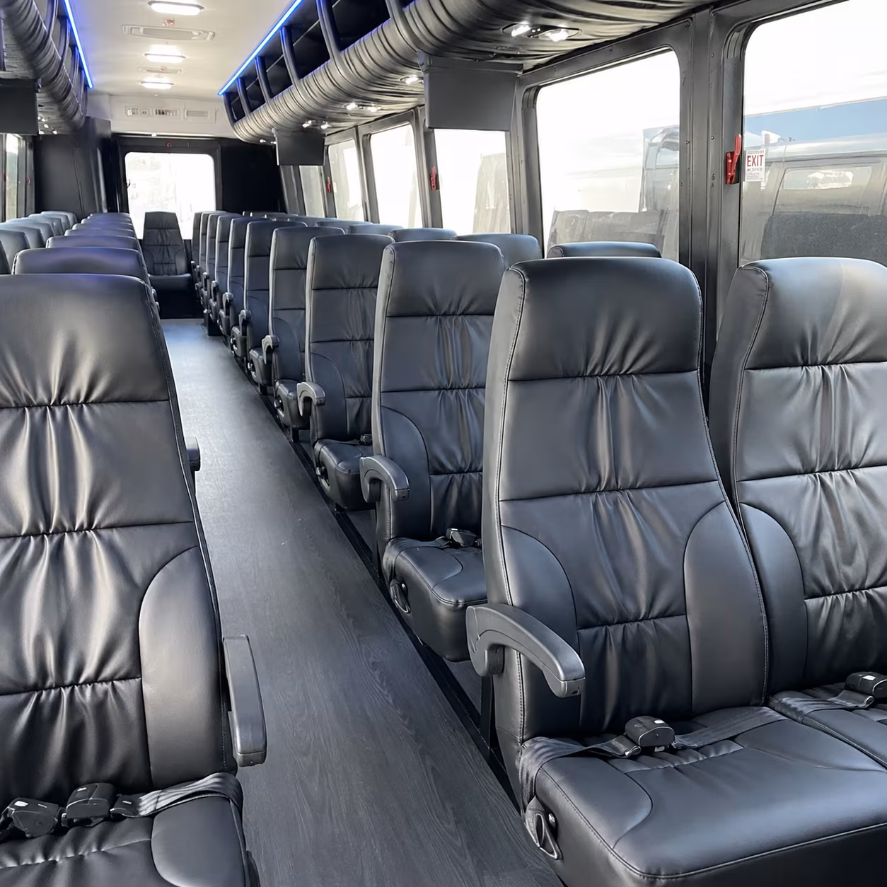 rochester hills 28 passenger minibus inside