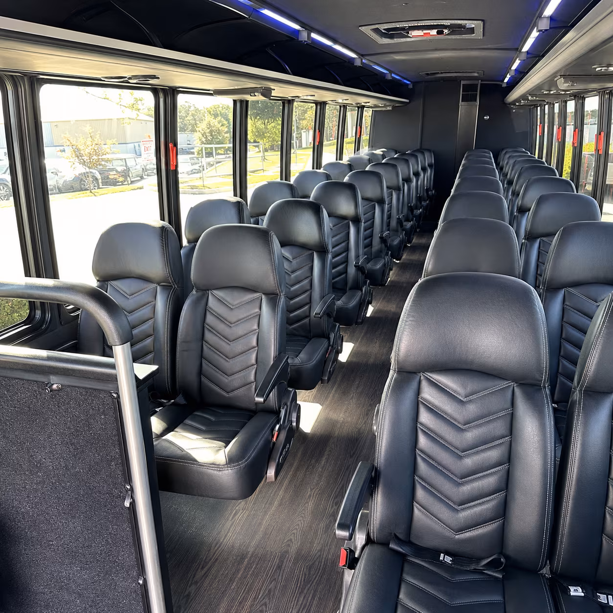 rochester hills 28 passenger minibus interior