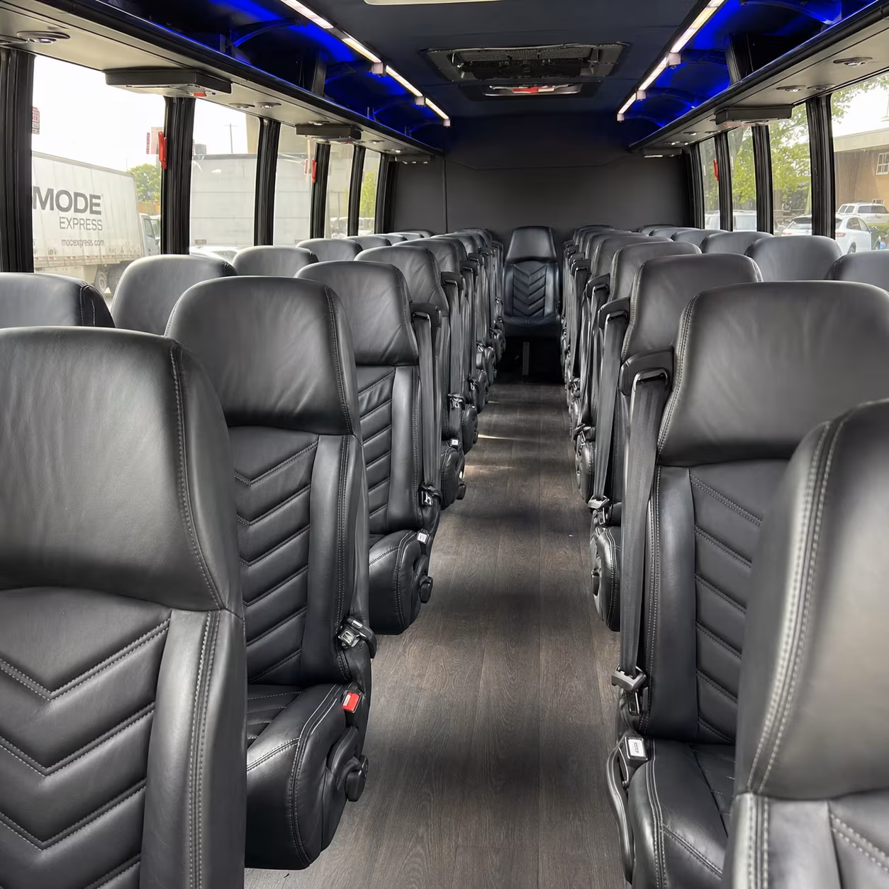 rochester hills 30 passenger minibus inside