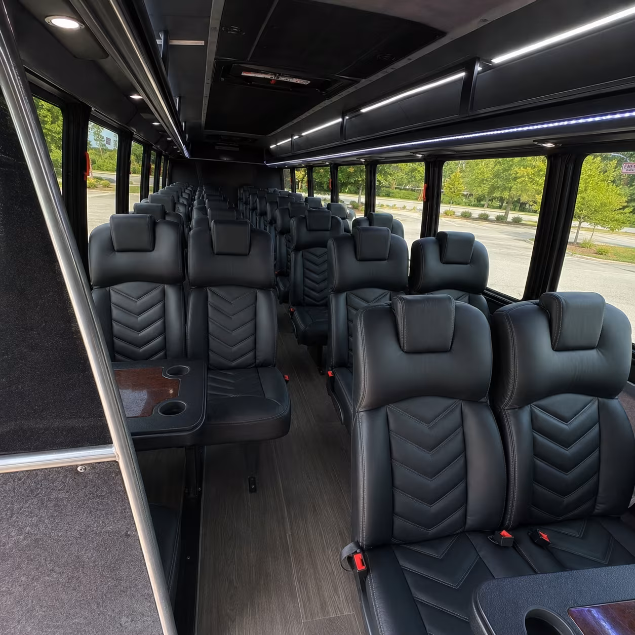 rochester hills 35 passenger minibus inside