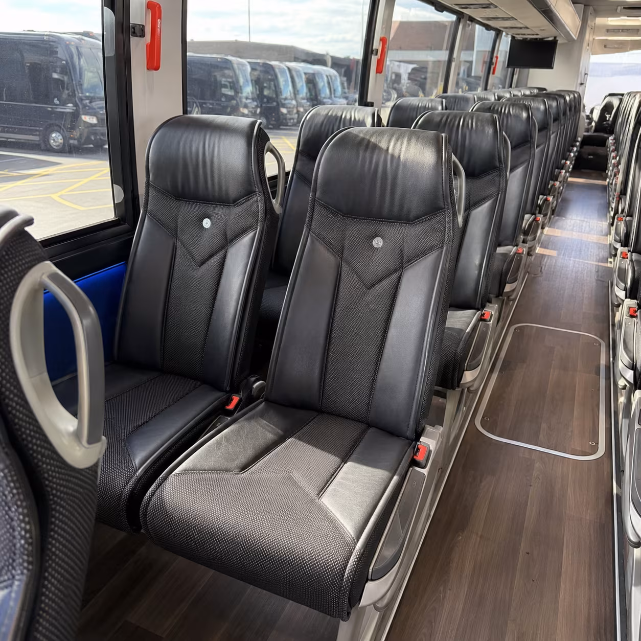rochester hills 40 passenger charter bus interior
