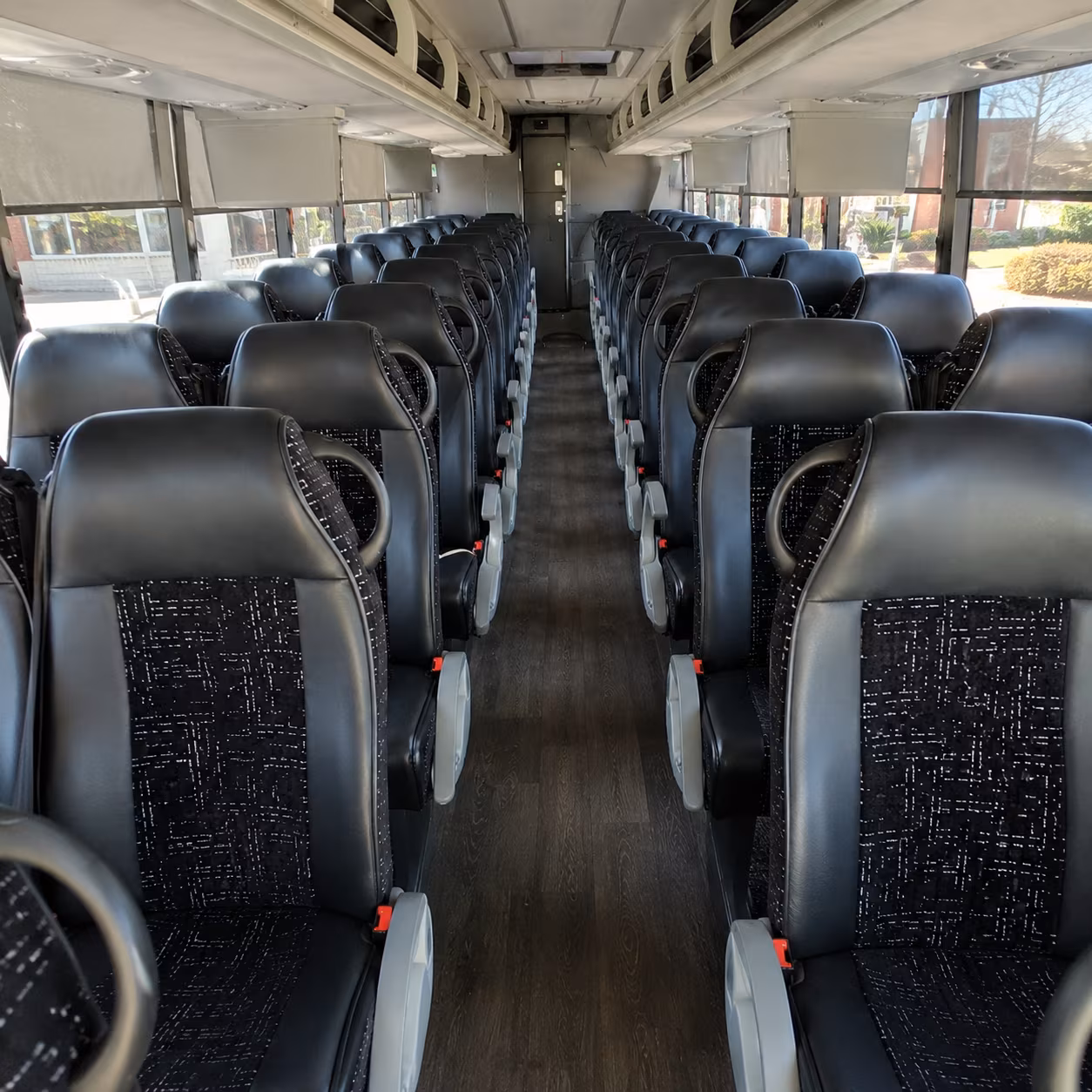 rochester hills 54 passenger charter bus inside