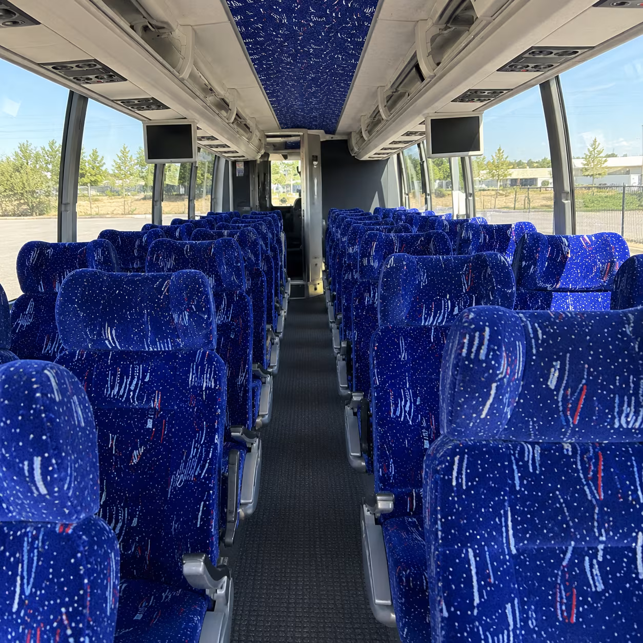 rochester hills 54 passenger charter bus interior