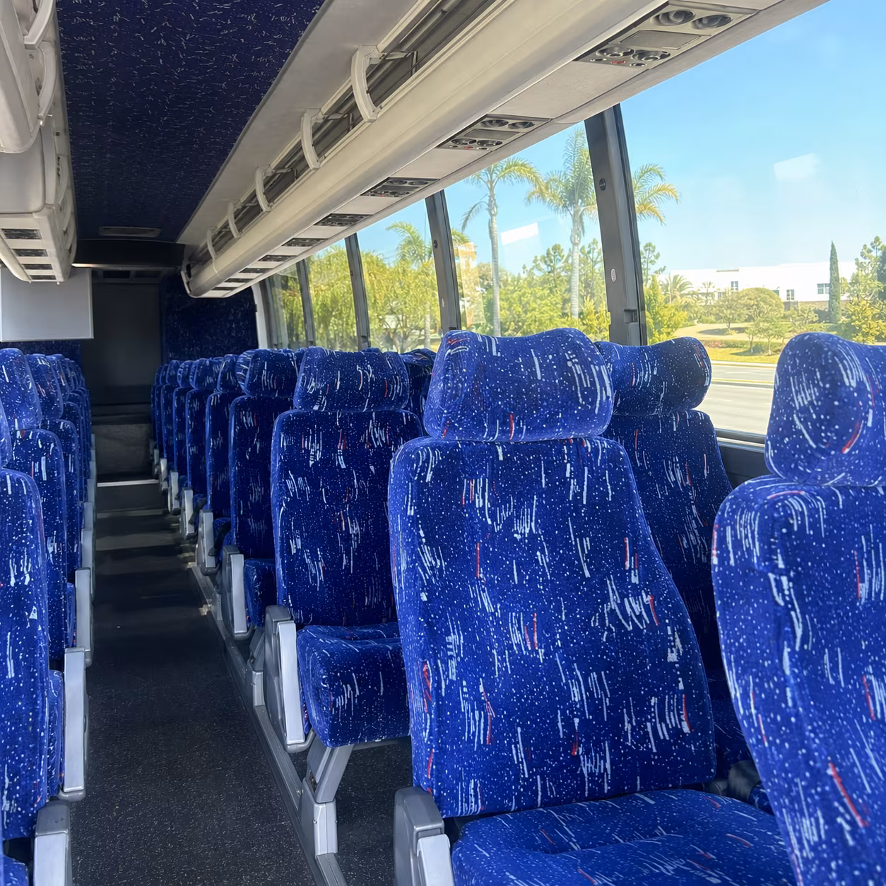 rochester hills charter bus inside